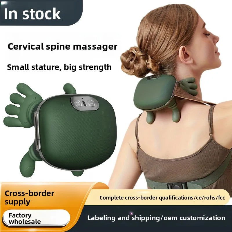 Hot-selling Master-level Model Vibration Magnetic Hot Compress Air Pressure Knead Neck Massager