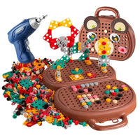 Assembly Toolbox Baby Puzzle Electric Drill Screwdriver (203 pcs)