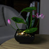 3-Tier Lotus Indoor Waterfall Fountain – Tabletop Relaxation Water Fountain with Pump & Natural Rocks