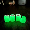 Luminous ABS Valve Caps Fluorescent Green Blue Night Glowing Styling for Car Bicycle Tyre Hub Wheel Decor Interior Accessories