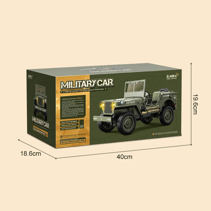 RC Jeep Toy with LED Lights USB Cable Charger