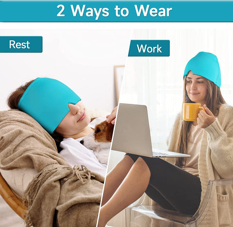 Migraine Relief Cap: Fast Relief for Sinus Pressure, Tension, Headache & Stress, Soothes Swollen Eyes