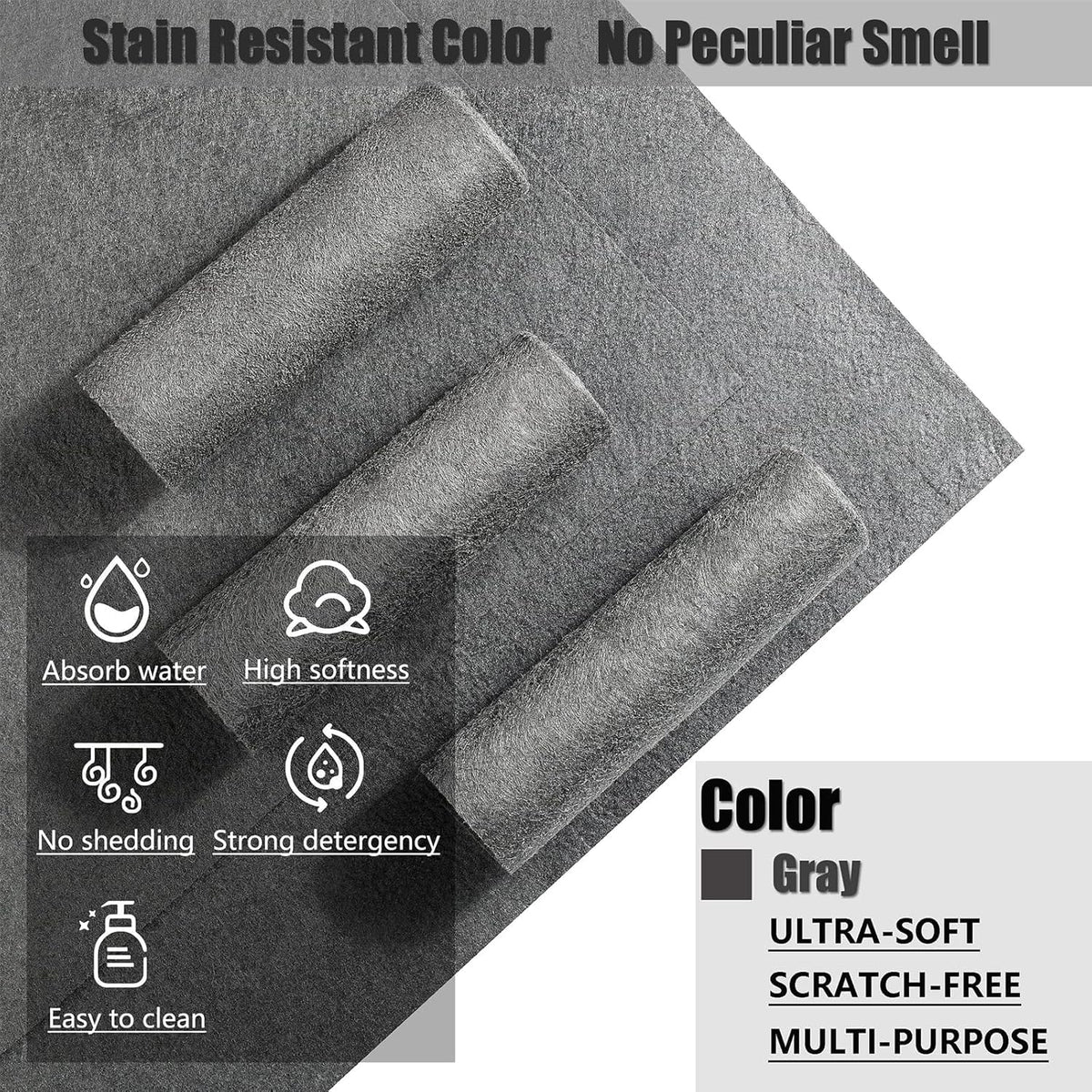 Magic Cleaning Cloth – Thickened Microfiber Reusable Kitchen & Home Cleaning Cloths (Set of 3)