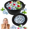 Silicone Face Ice Bath Bowl with Built-In Ice Tray – Collapsible Facial Ice Plunge Tub