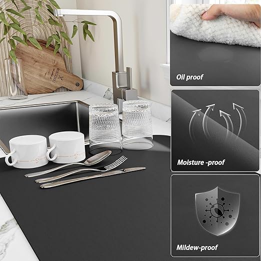 Drying mat for Kitchen, Water Absorbent Mat (PACK OF 2)