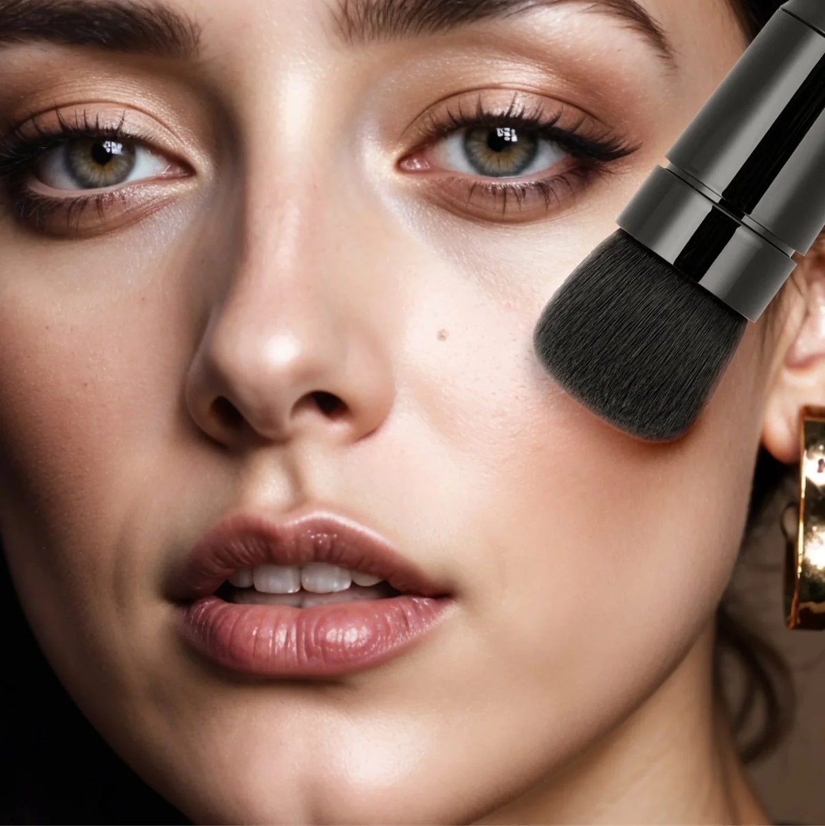 Rotating Makeup Brush for Flawless Blending